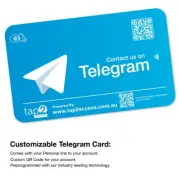 Telegram NFC Business Card Instant Secure Contact Sharing Sleek Design, QR Code