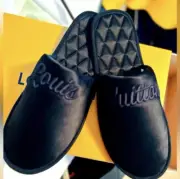 Louis Vuitton Suite Embroidered Slipper EU 38-39 US 8-9 Black Satin Flat Mule