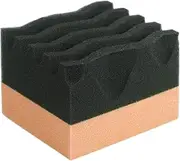 ETUCYNG Tire Shine Applicator, Tire Shine Brush, Ergonomic Handle Reusable Wave Design Foam Absorbent for RV Truck Wheel Paint Decontamination Coating