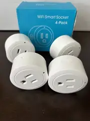 4 WiFi Smart Socket White Smart Plug Compatible w/ Alexa & Google NIB