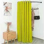 Fitting Room Clothing Store, Simple L-Shaped Iron Locker Room, Privacy Protection Blackout Curtain for Office Shopping Malls(Green,100x100x200cm)