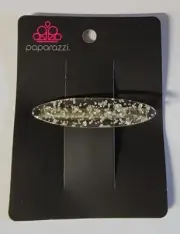 Confetti Couture Silver Paparazzi Hair Clip Accessory