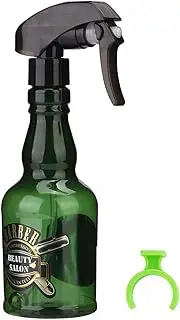 280ml Retro Oil Hair Fine Mist Spray Bottle, Handheld Pressure Plant Mister, Plastic Salon Barber Hair Tools for Garden Plant Cleaning Hairdressing (Green)