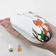 Cute Wireless Mouse Dual Mode Bluetooth & 2.4Ghz USB Receiver Silent Clicks