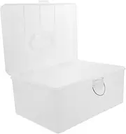 Abaodam Large Mahjong Storage Case Plastic Lockable Compact Suitable for Home Office Indoor Use
