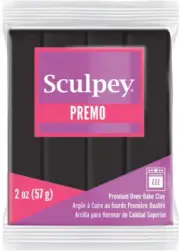 Premo™ Polymer Oven-Bake Clay, Black, Non Toxic, 2 Oz. Bar, Great for Jewelry Ma
