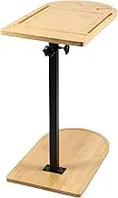 Couch Side Table with Adjustable Heights 360° Rotating Sofa Tray Table Small C Shaped End Table for Bed or Chair with Phone & Tablet Slots Fixwal C Table TV Tray for Couch Sofa Side Table Coffee