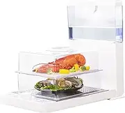 Foldable Electric Food Steamer for Cooking, Digital Vegetable Steamer, Quick Steam, 2 Tier 1.7L Large Capacity, Auto Shut-off & Anti-dry Protection, 24H Preset, 220V