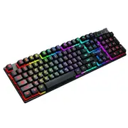 104 Keys Keyboard RGB LED Backlit Wired USB Mechanical Gaming For Windows PC