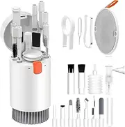 20 in 1 Laptop Phone Screen Cleaner Kit, Computer Keyboard Cleaning Kit, Electronic Cleaning Kit with Brush Spray for Airpods, Earbud, iPad, iPhone, Camera, Computer Cleaner (White)