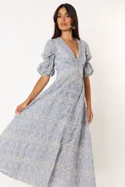 [PUP56] Tani Midi Dress - Blue 6 Blue