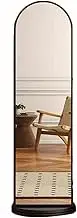 360° Rotating Full Length Mirror,2-in-1Freestanding Floor Mirror and Bookshelf Storage Shelf,for Bedroom Living Room Cloakroom(Black,168x46cm)
