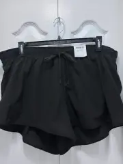 Women's Cotton:On Jogger Sport Athletic Black Shorts Underlined Sz 14 NWT Shorts