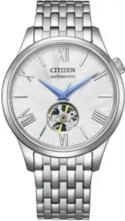 Citizen Open Heart Silver Dial Automatic Men's Watch NH9130-84A