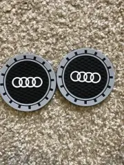 2 Pack Cup Mat Car Drink Holder Insert Silicone Coaster for Audi