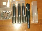 HSS Hand Tap set M22 X 1.0 RH Taper Inter bottom+HSS split die button+drill