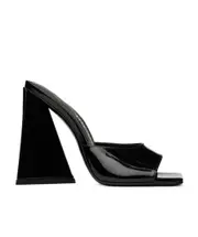 The Attico Devon Block Heel Mules 36 Black