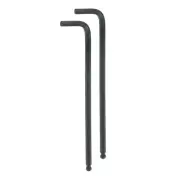 2pcs Ball End Hex Key Wrench 6mm L-Shape Extra Long Arm Metric Wrenches Black