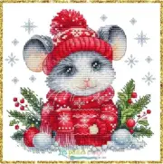 Les petites Croix de Lucie cross stitch leaflet ~ Christmas Mouse 2024 ~ 52610