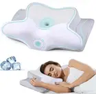 Cooling Cervical Pillow for Neck Pain Relief, Contour Memory Foam Pillow for Sle