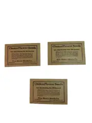 VINTAGE 1930S SEED PACKS WM HENRY MAULE PHILADELPHIA UNOPENED CHOICE FLOWER
