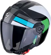 Scorpion EXO-City II Blur, open face helmet , color: Black/White/Green/Blue , size: M