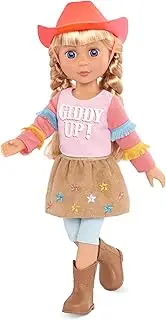 Glitter Girls – 14-inch Poseable Fashion Doll – Braided Blonde Hair & Blue Eyes – Fringed Shirt, Star Skirt & Riding Boots – Equestrian Outfit – 3 Years + – Floe