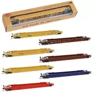 3pcs HO Scale 53ft Well Car 1:87 53' Concave Bottom Flat Cars C8759