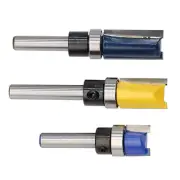 Heavy Duty 3 Piece Router Bit Template Cutter Set for Wood Hardwood Woodwork