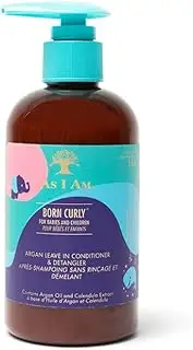 As I Am Born Curly Argan Leave-In Conditioner and Detangler, Hair Care for Curls