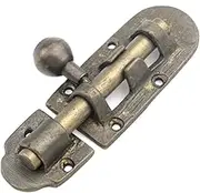Quluxe Antique Copper Barrel Bolt Buckle, Vintage Solid Brass Thickened Door Latch with Screws, Furniture Reproduction Restorations Hardware- Bronze
