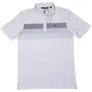 Travis Mathew Coastal Chest Stripe Polo Size Medium White New w/ Tags