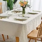 Jacquard Table Cloth Damask Pattern Spillproof Wrinkle Resistant Heavy Weight So