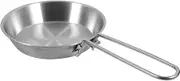 OHPHCALL Mini Frying Pan Nonstick Stainless Steel Egg Frying Skillet with Folding Handle Portable Omelette Pan for Camping and Travel Efficient Heat Conductivity for Quick Cooking