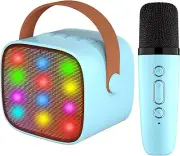 Karaoke Machine Portable Bluetooth Speaker with Wireless Microphone MP3 Player