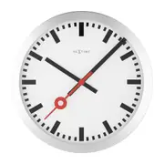 NeXtime 35cm Station Stripe Silent Analogue Wall Clock Home/Office Decor White