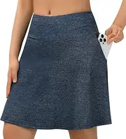 [Turnhier] Skirted Legging Women, Skirted Leggings Tennis Pants for Women Capri Skirted Leggings