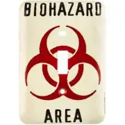 "BIOHAZARD AREA" Light Switch Cover Plate Open Roads -Metal - NEW