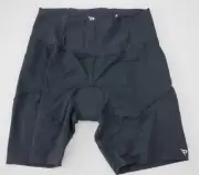 Perspective Fitwear Multi Sport Tech Shorts Womens XL Chamois 8" Black Triathlon