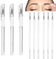 3Pcs Eyebrow microblading Marker Pen, Skin Marker Eyebrow Marker Microblading Outline Pen,Eyebrow Permanent Makeup Position Mapping Mark Tools (White)
