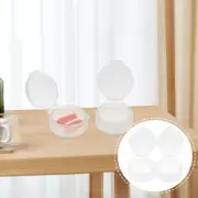 10 Pcs Bins Clear Round Pill Containers Cordless Earplug Storage