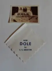 Napkin & Photo of Cake from announcement 1968 Bob Dole's Senate Campaign