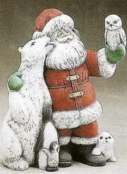 Ceramic Bisque~~~ Ready to Paint~~Gare~ Polar Bear Santa