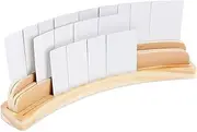 Curved Wood Card Rack - Stable Card Tray Organizer With Non-Slip Desktop Holder for Strategy Card Games