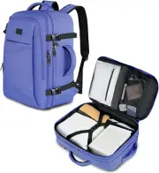 Expandable Travel Backpack for Women, 50L Carry on Backpack with Wet Bag Flight