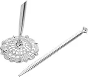 GANAZONO Fashionable Desk Ballpoint Pen Elegant Fixed Table Stand for Office Use Smooth Writing Business Signature Pen with Sophisticated Design and Eye Catching Decor for Counters