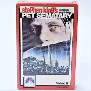 PET SEMETARY 1989 VIDEO 8 HORROR MOVIE STEREO NEW SEALED RARE STEPHEN KING