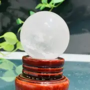173g Natural White Crystal Clear Quartz Crystal Sphere Ball Healing Meditation