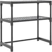 Microwave Shelf Stand | 23.62 Inches Microwave Oven Rack | Kitchen Countertops Organizer | Space-Saving PP Design with Multi-Layer Storage for Appliances Utensils | Tableware Ideal for Small Kitchens