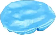 DECOMELODY Extra Large Cap Soft Imitation Silk Bathing Hat for Women Lake Blue Comfortable and Breathable Hair Protector for Showers and Spa Use